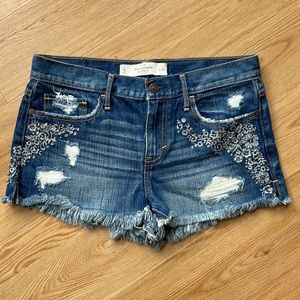 Abercrombie Embellished Jean Shorts